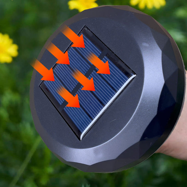Contemporary Industrial ABS Round LED Solar Waterproof Lawn Insert Light For Outdoor Patio | Bowlift