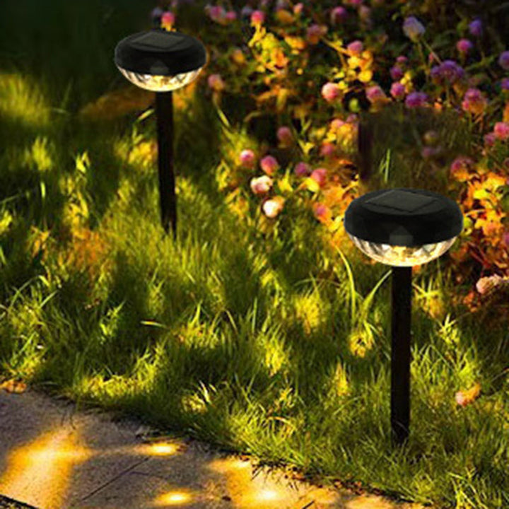 Contemporary Industrial ABS Round LED Solar Waterproof Lawn Insert Light For Outdoor Patio | Bowlift