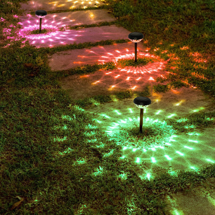 Contemporary Industrial ABS Round LED Solar Waterproof Lawn Insert Light For Outdoor Patio | Bowlift
