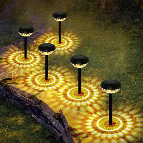 Contemporary Industrial ABS Round LED Solar Waterproof Lawn Insert Light For Outdoor Patio | Bowlift