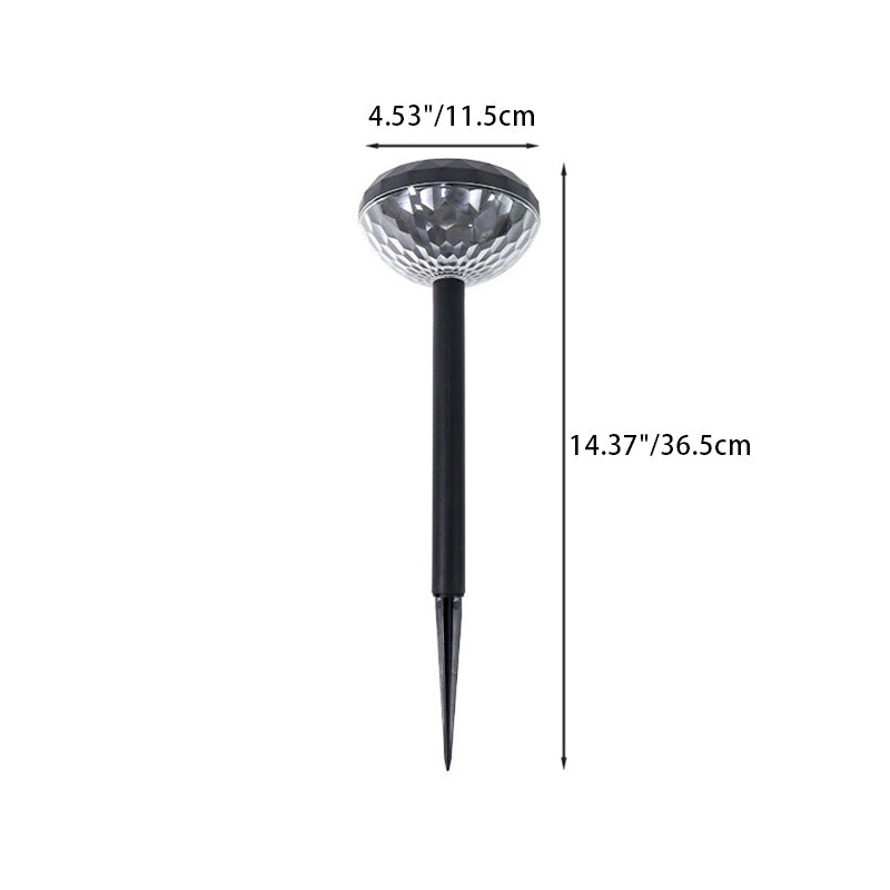 Contemporary Industrial ABS Round LED Solar Waterproof Lawn Insert Light For Outdoor Patio | Bowlift