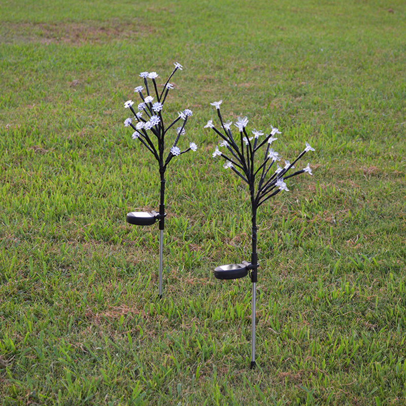 Modern Art Deco Cherry Blossom Lotus Plastic LED Outdoor Ground Plug Light For Garden | Bowlift