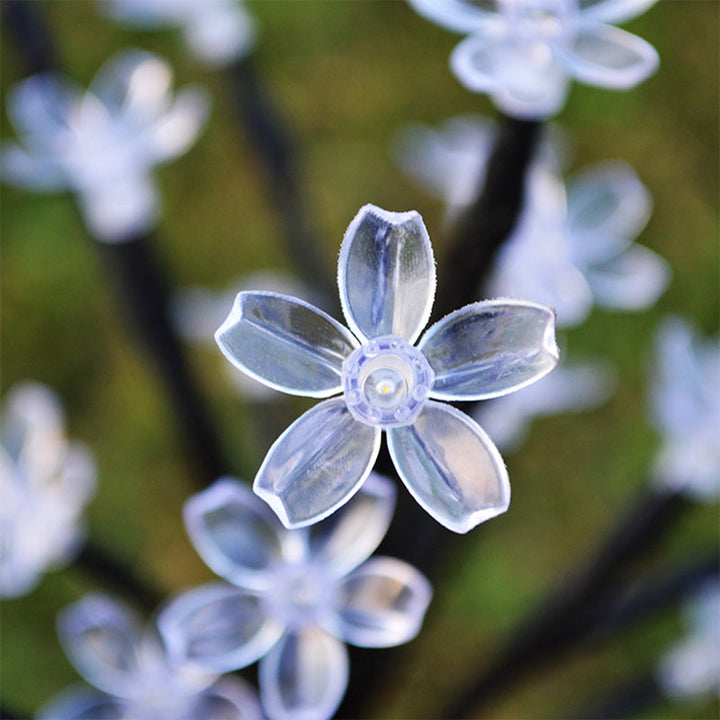 Modern Art Deco Cherry Blossom Lotus Plastic LED Outdoor Ground Plug Light For Garden | Bowlift