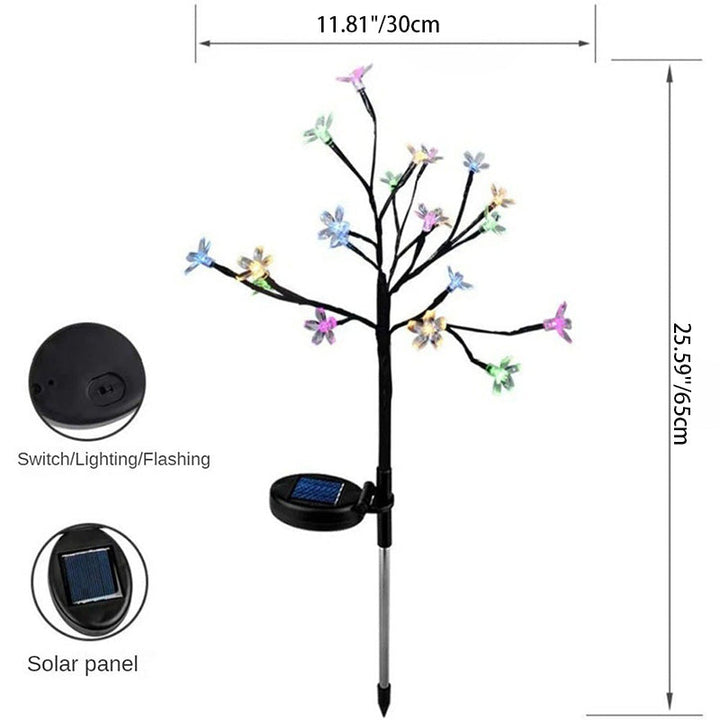 Modern Art Deco Cherry Blossom Lotus Plastic LED Outdoor Ground Plug Light For Garden | Bowlift