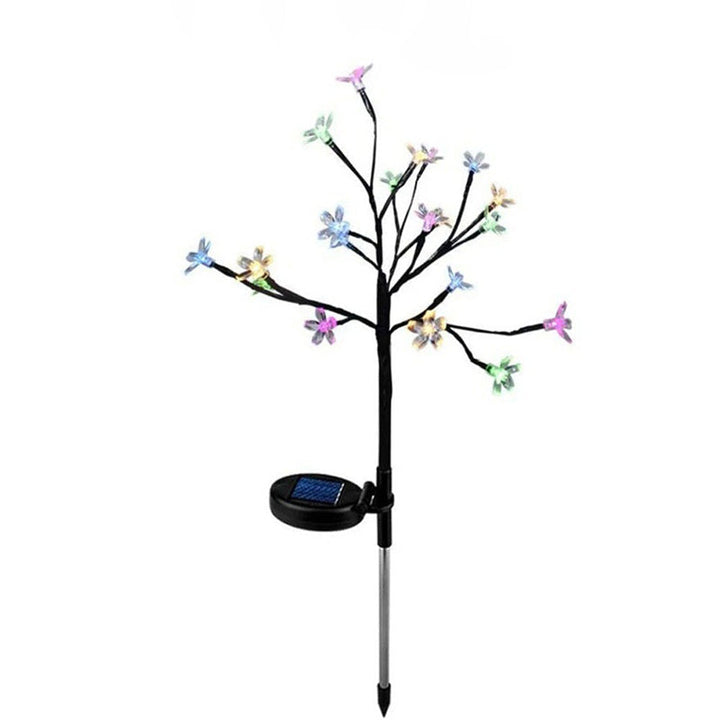 Modern Art Deco Cherry Blossom Lotus Plastic LED Outdoor Ground Plug Light For Garden | Bowlift