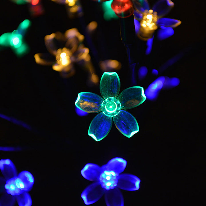 Modern Art Deco Cherry Blossom Lotus Plastic LED Outdoor Ground Plug Light For Garden | Bowlift