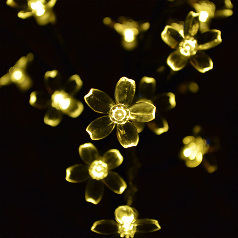 Modern Art Deco Cherry Blossom Lotus Plastic LED Outdoor Ground Plug Light For Garden | Bowlift