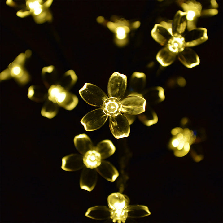 Modern Art Deco Cherry Blossom Lotus Plastic LED Outdoor Ground Plug Light For Garden | Bowlift