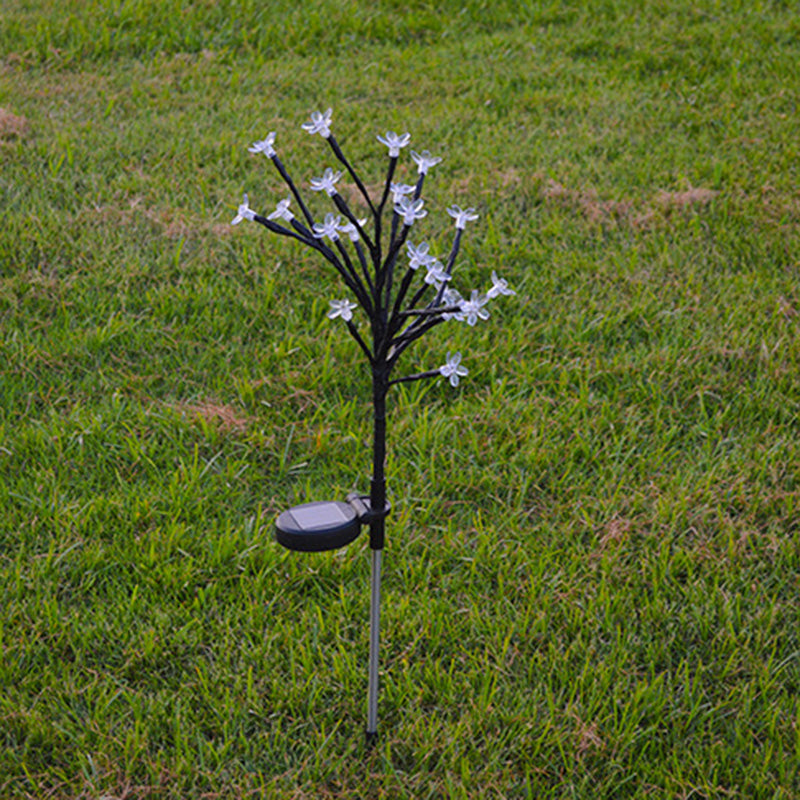 Modern Art Deco Cherry Blossom Lotus Plastic LED Outdoor Ground Plug Light For Garden | Bowlift