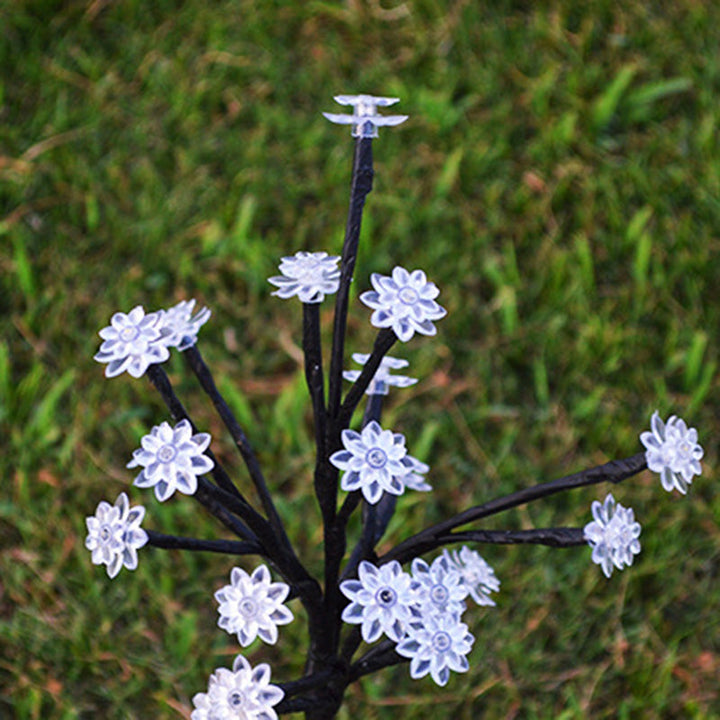 Modern Art Deco Cherry Blossom Lotus Plastic LED Outdoor Ground Plug Light For Garden | Bowlift