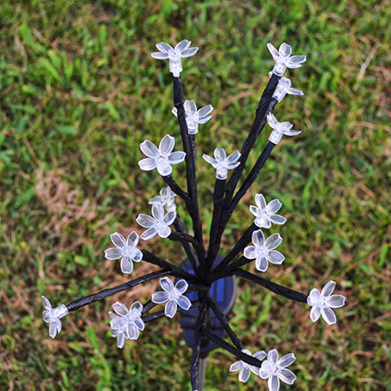 Modern Art Deco Cherry Blossom Lotus Plastic LED Outdoor Ground Plug Light For Garden | Bowlift