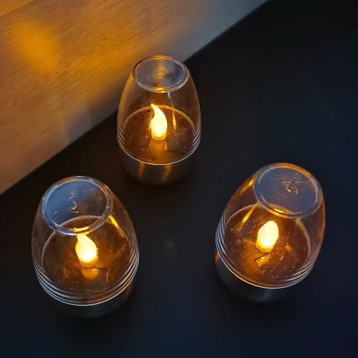 Modern Minimalist Candle Round PC Stainless Steel LED Outdoor Light For Garden | Bowlift