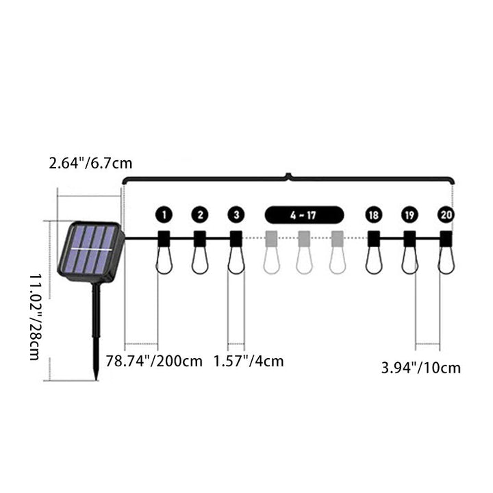 BowLift | Modern Minimalist Round Long Line Glass Iron LED String Light For Garden