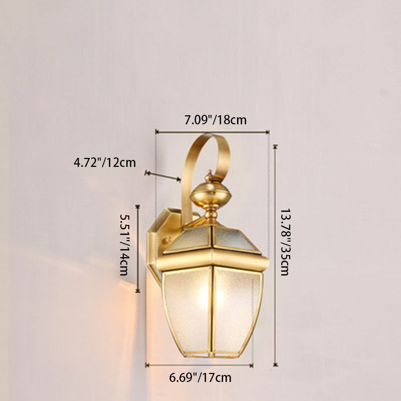 Contemporary Scandinavian Hexagonal Round Square Glass Brass 1/3 Light Wall Sconce Lamp For Garden | Bowlift