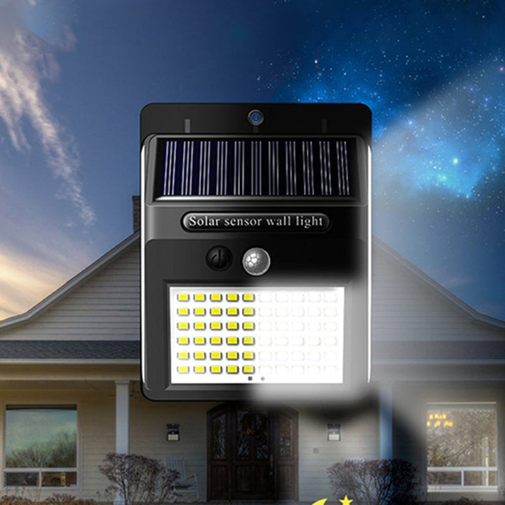 Modern Simplicity Solar Waterproof Motion Sensor ABS Rectangular LED Wall Sconce Lamp For Outdoor Patio | Bowlift