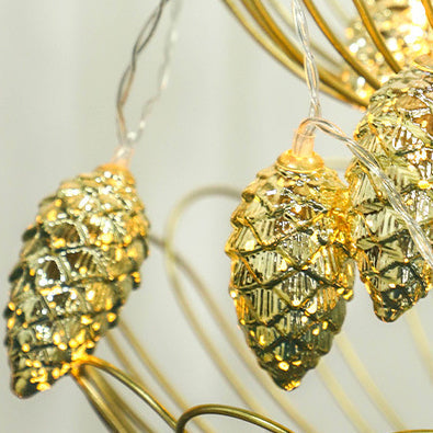 BowLift | Contemporary Creative USB Battery PE Pine Cone LED String Lights For Entertainment Room