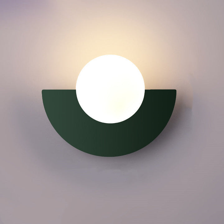 BowLift | Glass Globe Wall Light with Colourful Base
