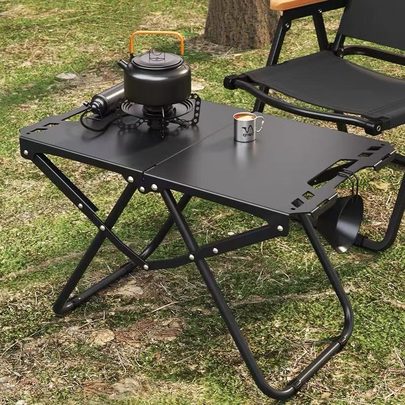 Modern Minimalist Rectangular Carbon Steel Foldable Folding Table For Outdoor | Bowlift