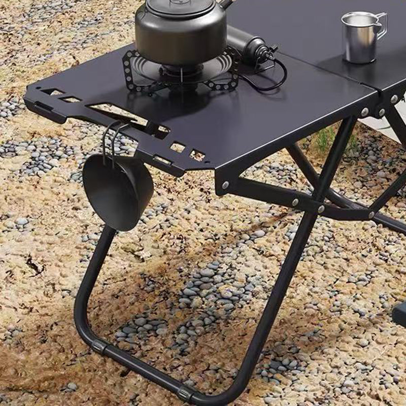 Modern Minimalist Rectangular Carbon Steel Foldable Folding Table For Outdoor | Bowlift
