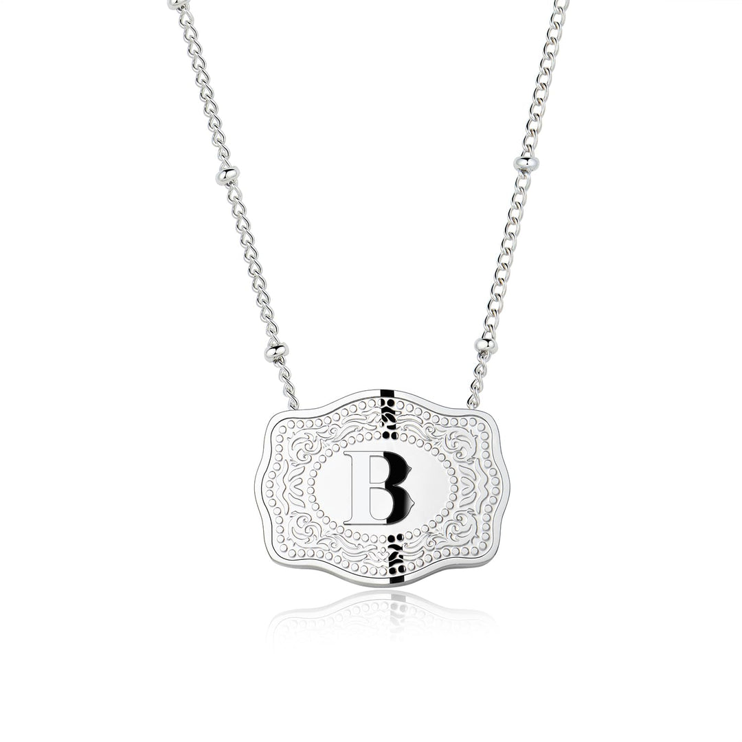 BowLift | Dainty Belt Buckle Letter Initial Necklaces