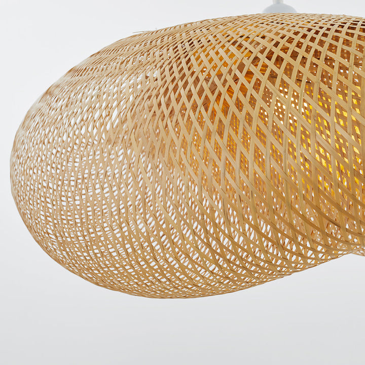 BowLift | Bamboo Pendant Light | Handmade Hanging Lamp for Dining Room