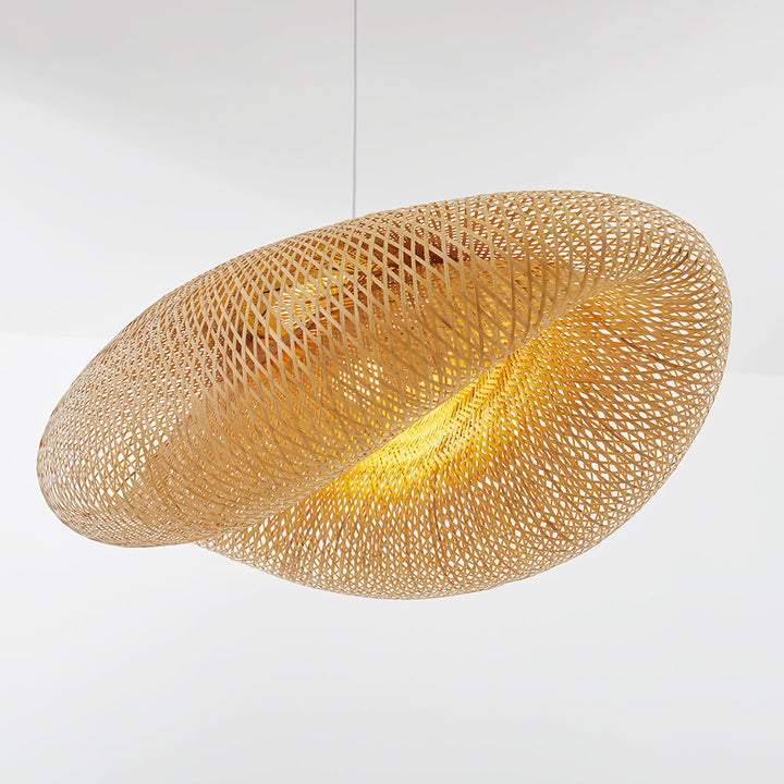 BowLift | Bamboo Pendant Light | Handmade Hanging Lamp for Dining Room