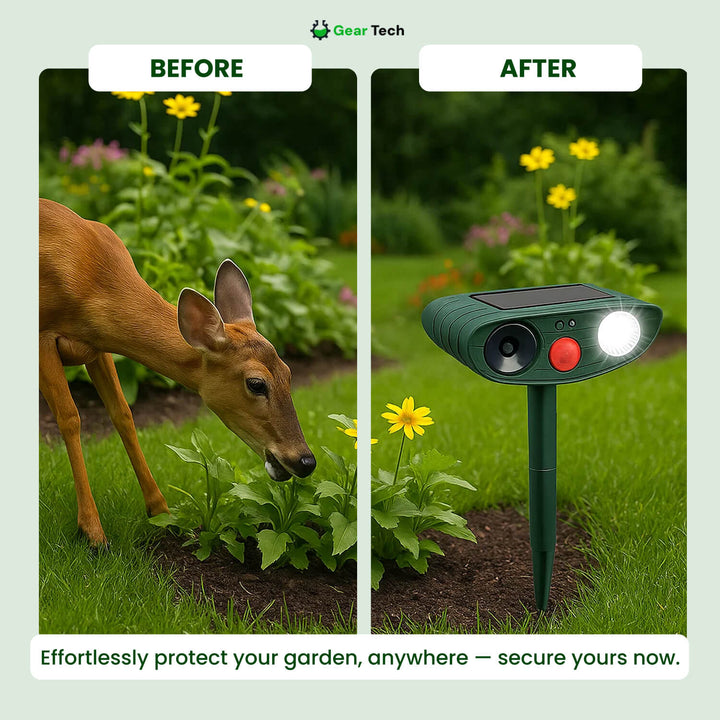 BowLift | Solar-Powered Ultrasonic Deer Repeller - Effective Deer Deterrent for Gardens & Yards in 48 Hours