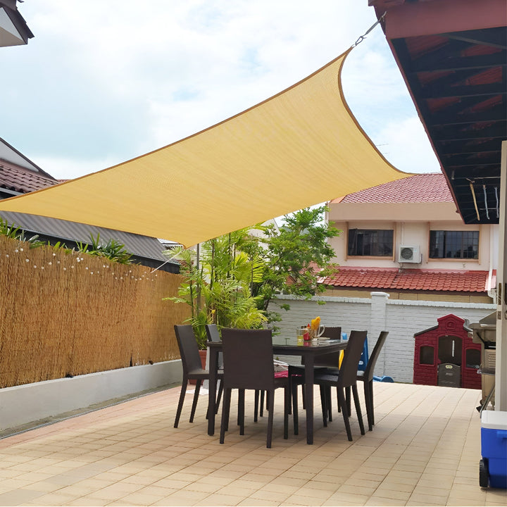 BowLift | Water-repellent Sunshade – UV protection for Balcony, Garden or Terrace (Triangle or Square)