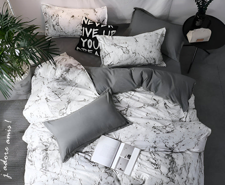 BowLift | Bedding 155x220 Marble | Luxurious 3-piece Set