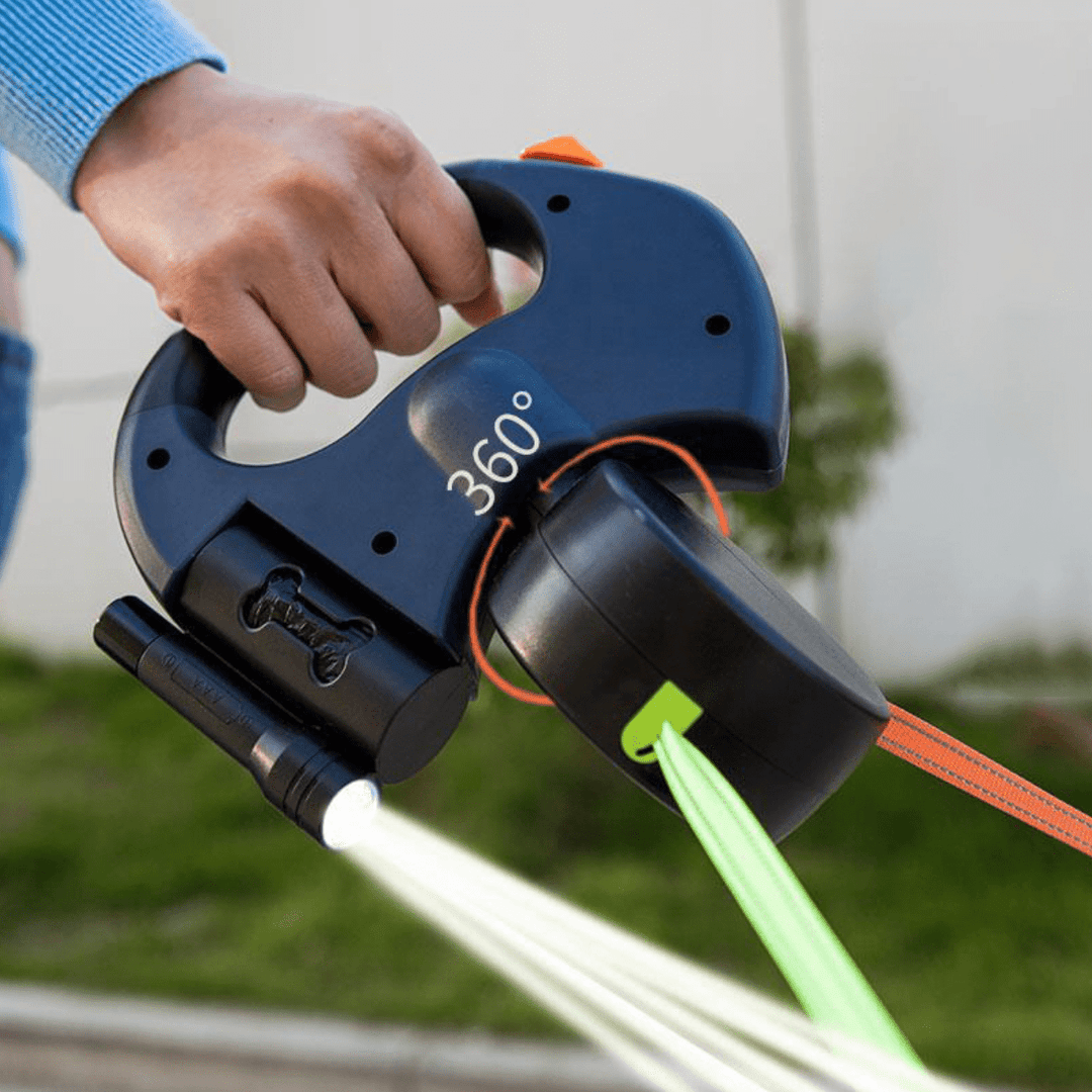 BowLift | LumiPup - Double dog leash with flashlight to wrap
