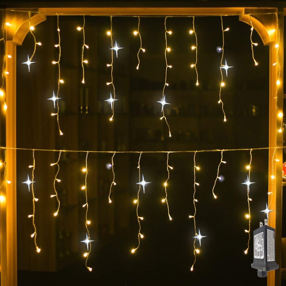 BowLift | WinterGlow Light Curtain – Warm White Weatherproof LED Christmas Curtain