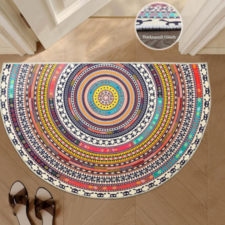 BowLift | Bohemian Half Round Mandala Rug