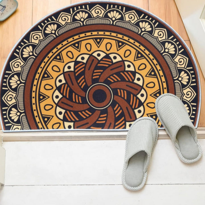 BowLift | Bohemian Half Round Mandala Rug