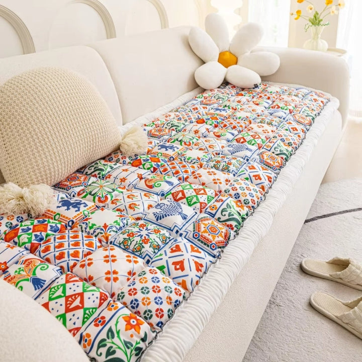 BowLift | Bohemian Printed Quilted Sofa Cover