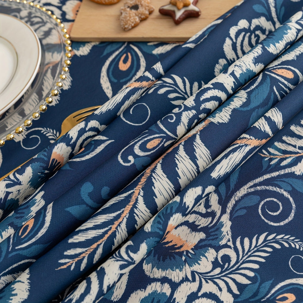 BowLift | Peacock Blossom Boho Floral Tablecloth with Tassel