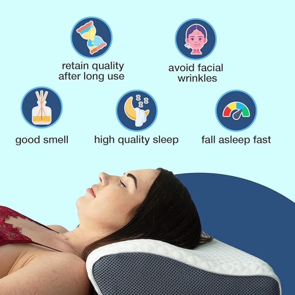 BowLift | BreatheEase Neck Pillow | Orthopedic Anti-Snoring Pillow