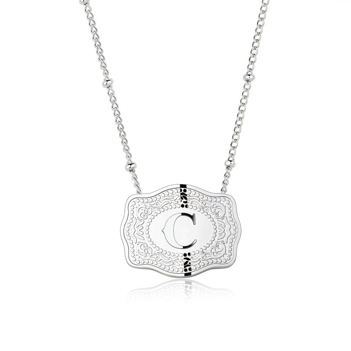 BowLift | Dainty Belt Buckle Letter Initial Necklaces