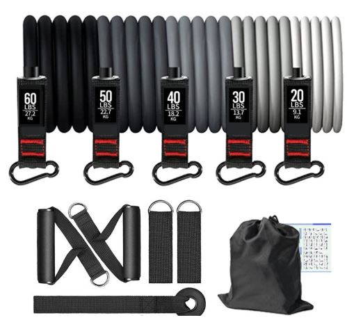 BowLift | Resistance band set for full body training with handles, ankle straps & door anchor