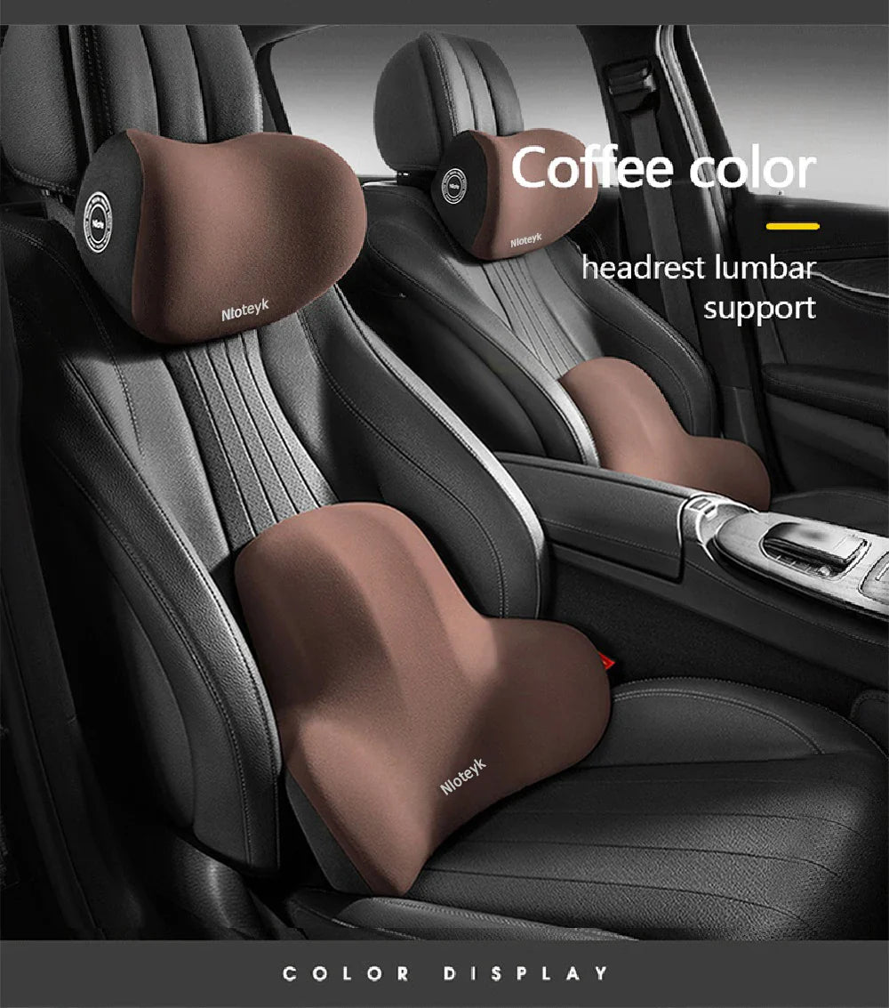 BowLift | Car Lumbar Support Back Cushion and Neck Pillow