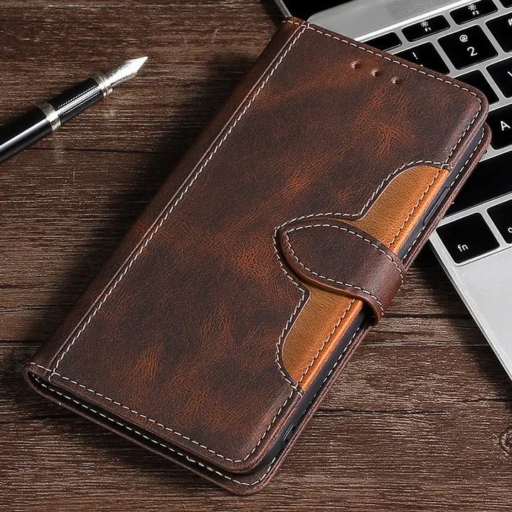 BowLift | Wallet Magnetic Flip Leather Case for iPhone
