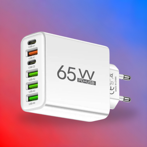 BowLift | Charger 65W Multi Port USB C Adaptor Compact Desktop Station