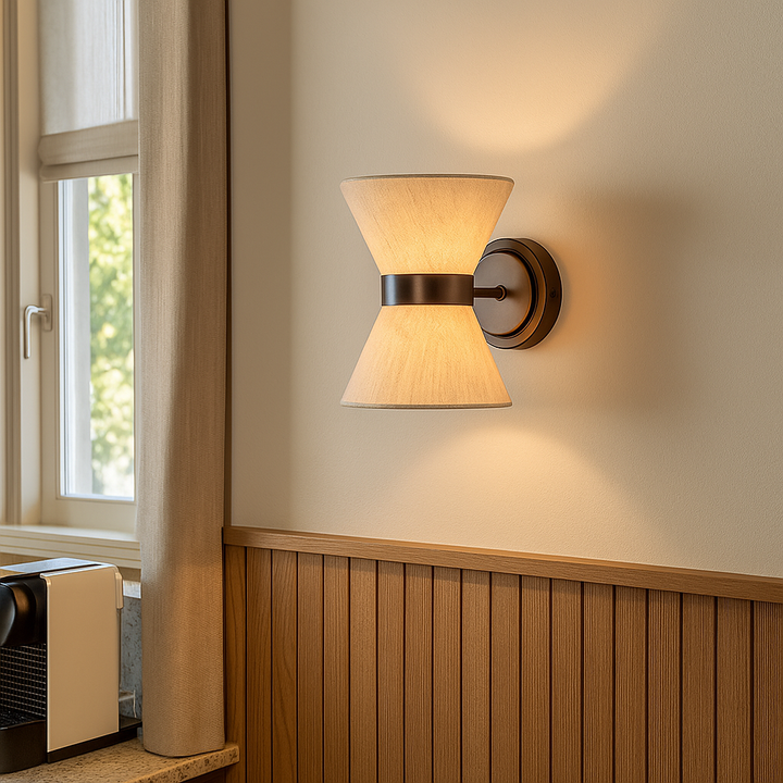 BowLift | Silk Shade Wall Lamp – Modern Wabi Sabi Design