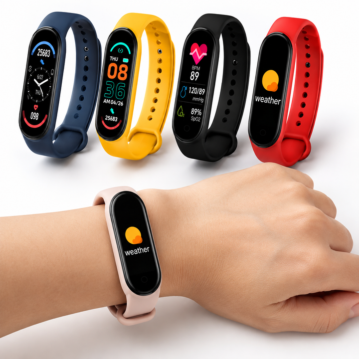 Advanced smart fitness tracker with full touch OLED display and multi-sensor health monitoring Bowlift