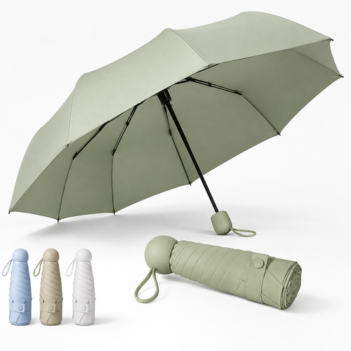 Compact UV protection folding umbrella with travel sleeve Bowlift
