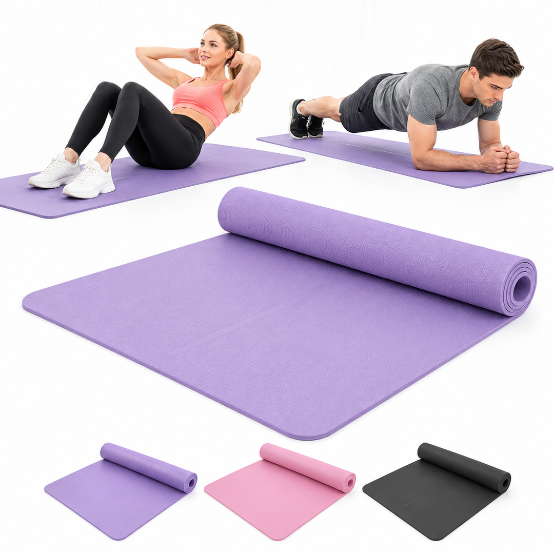 Premium non-slip textured yoga mat with extra cushioning Bowlift