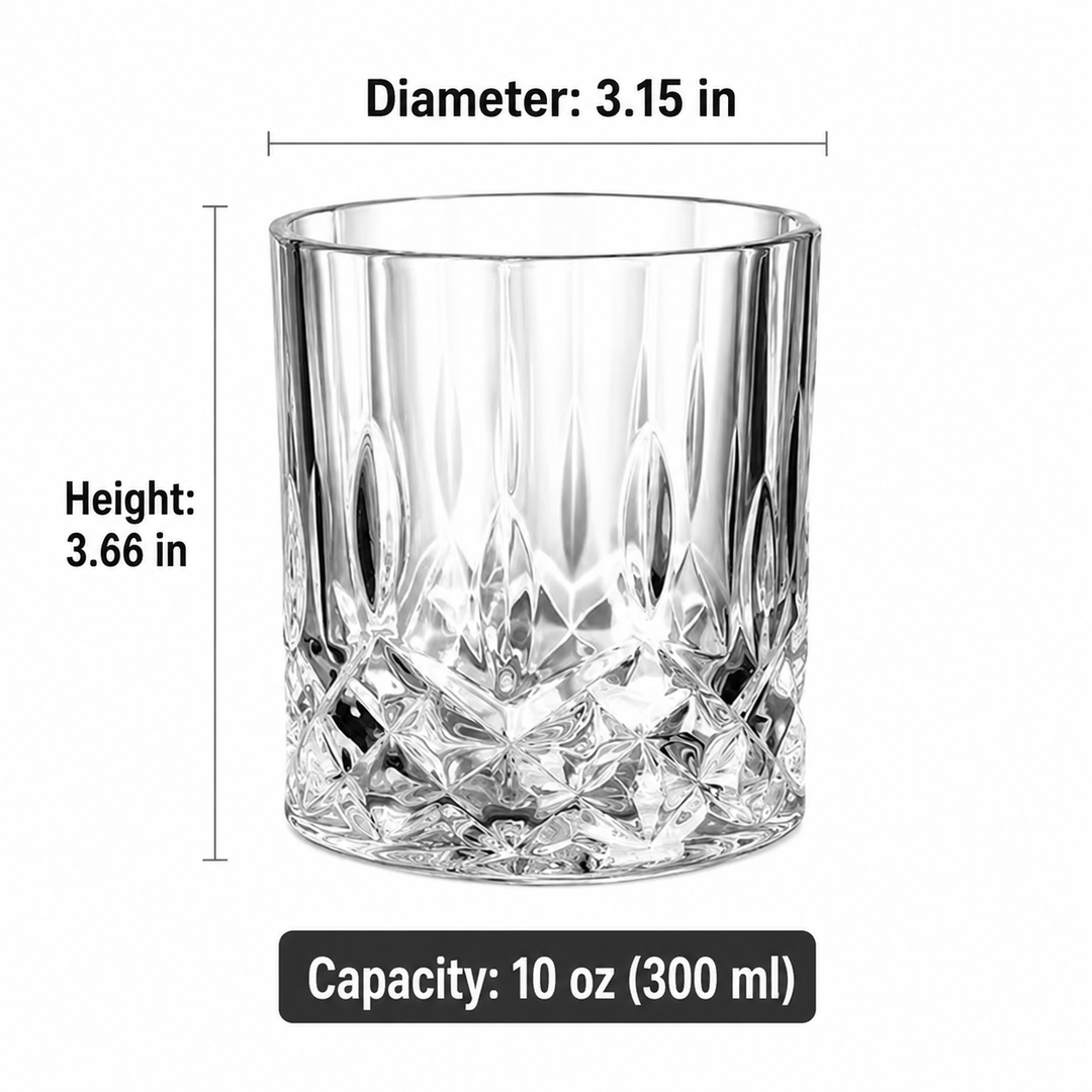 Crystal lowball whiskey glass tumbler Bowlift