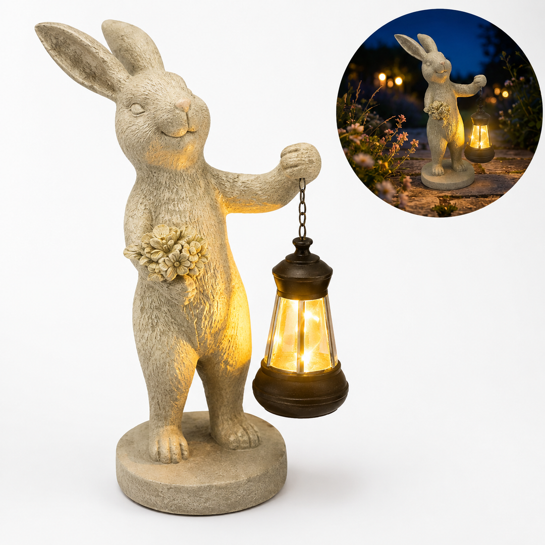 Ceramic Decorative Bunny Table Lantern Figurine Bowlift
