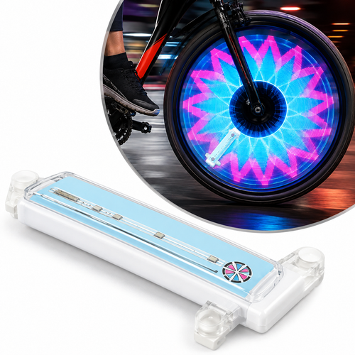Bicycle LED Spoke Wheel Light Motion-Activated Clip-On Safety Lamp Bowlift