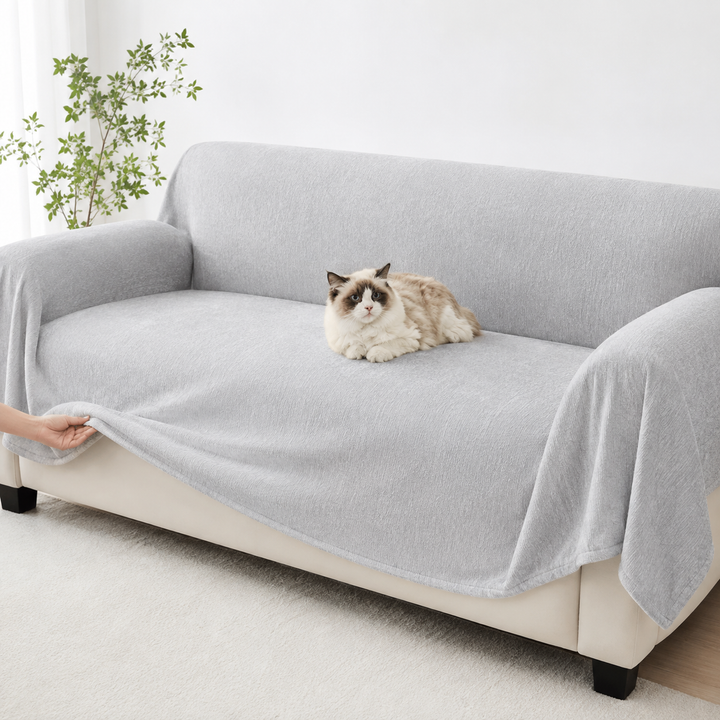 Chenille Fringed Sofa Throw Slipcover Blanket Bowlift