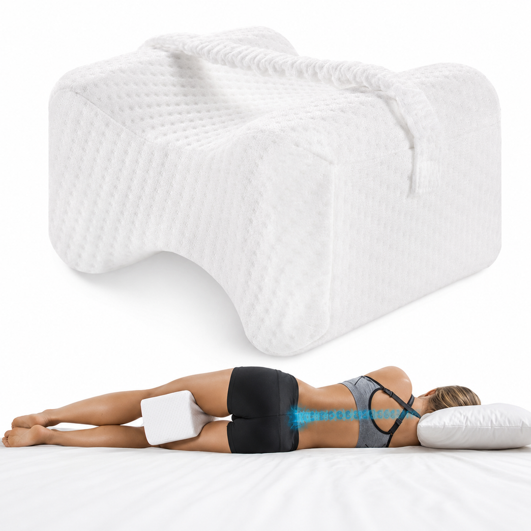 Contoured Memory Foam Knee Support Pillow for Side Sleepers Bowlift